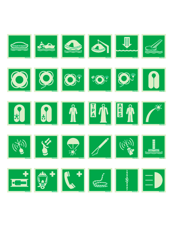 Sinais de aparelhos salva-vidas