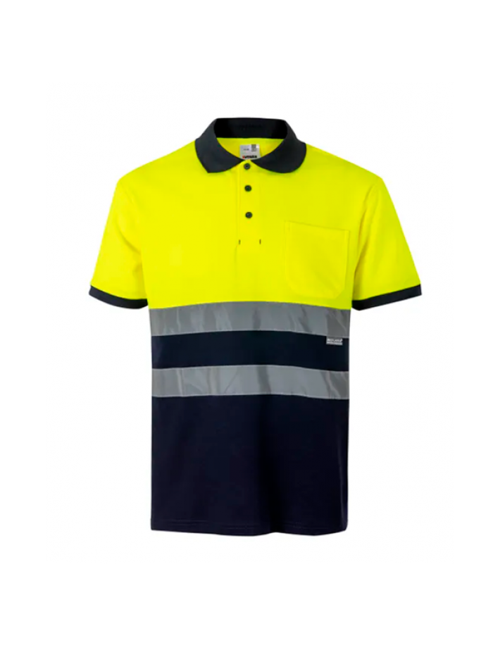 Polo manga curta combinado bicolor Hi-Vis