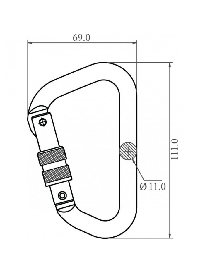 Mosquetão de alumínio