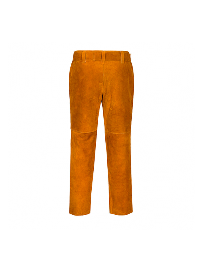 Calça em couro Bronzeado