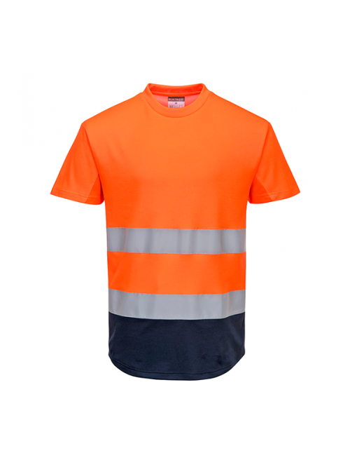 T-shirt bicolor c/ fitas refletoras