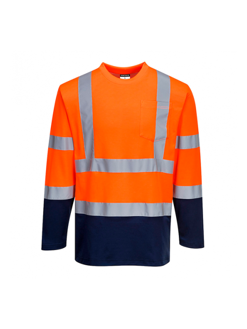 T-shirt de manga comprida bicolor Hi-Vis c/ fitas ...