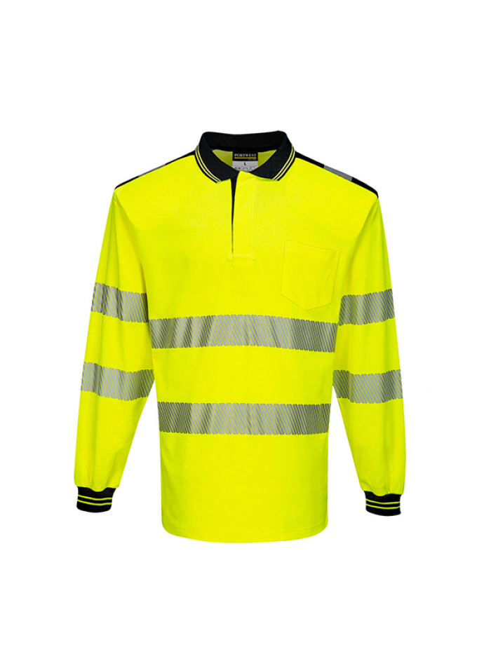 Polo de manga comprida Hi-Vis PW3