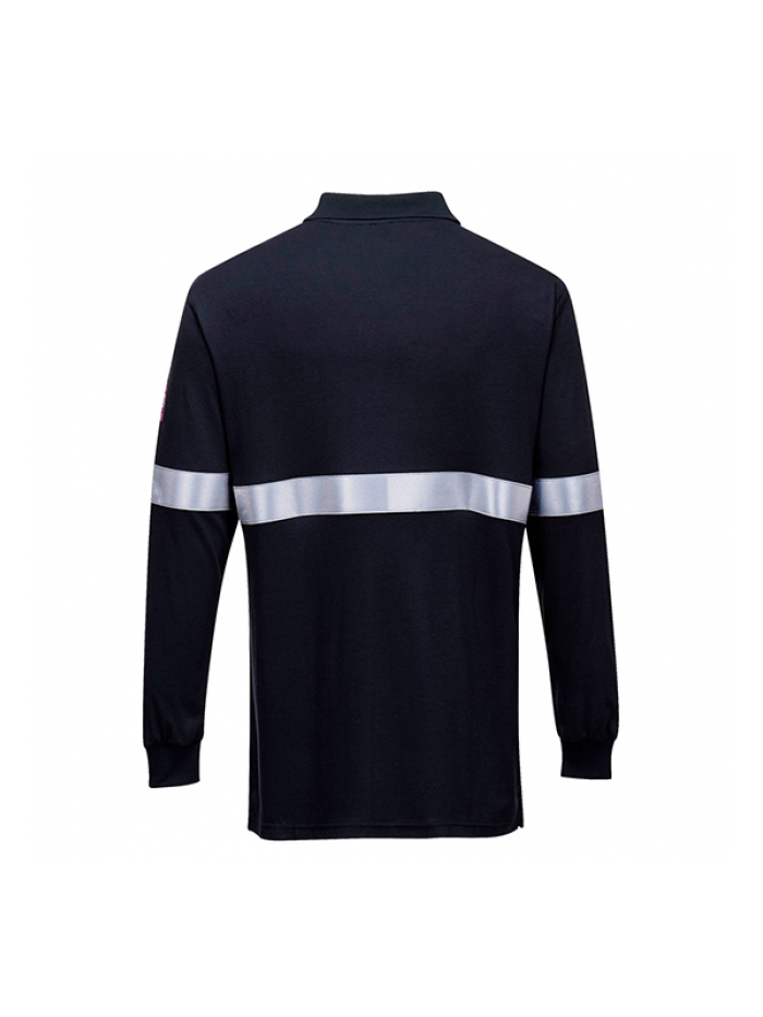 Polo de Manga Comprida Ignífugo e Antiestático c/ Fitas Refletoras