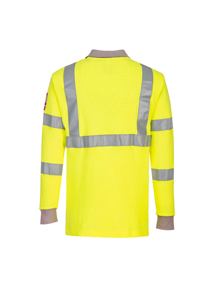Polo de Manga Comprida Ignífugo e Antiestático c/ Fitas Refletoras Hi-Vis