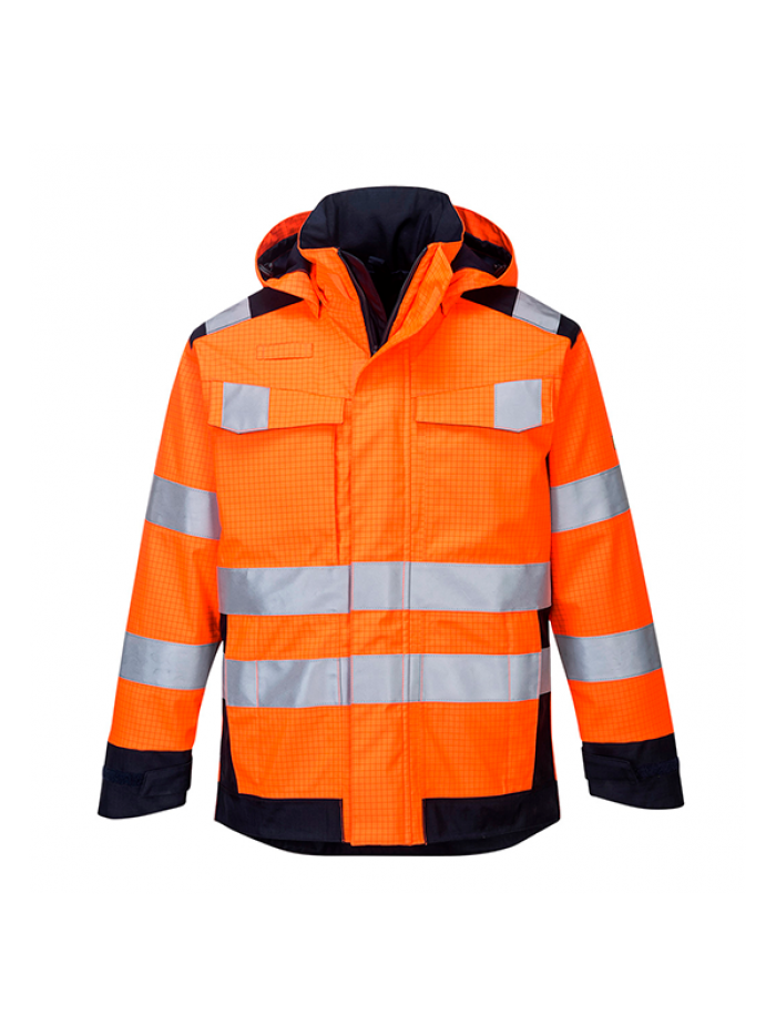 Casaco ignifugo impermeável e antiestático Hi-Vis