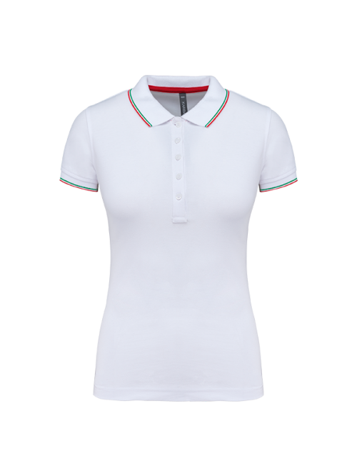 Polo manga curta bicolor K251 - Mulher