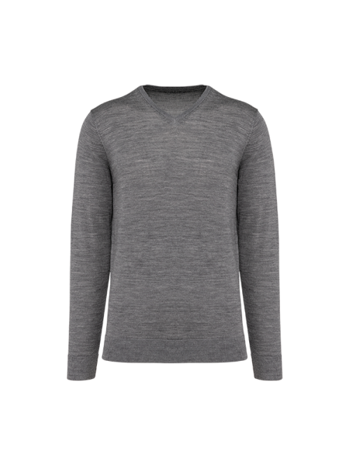 Pullover merino premium c/ gola em bico