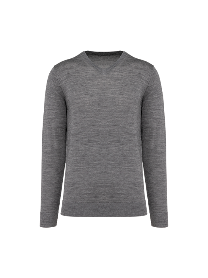 Pullover merino premium c/ gola em bico