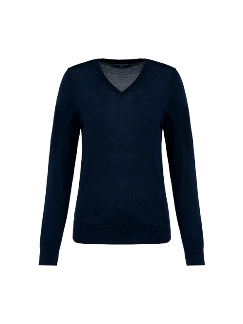 Pullover merino premium c/ gola em bico - mulher