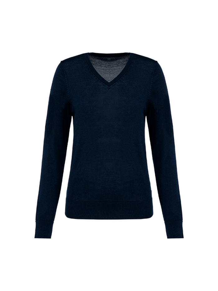 Pullover merino premium c/ gola em bico - mulher