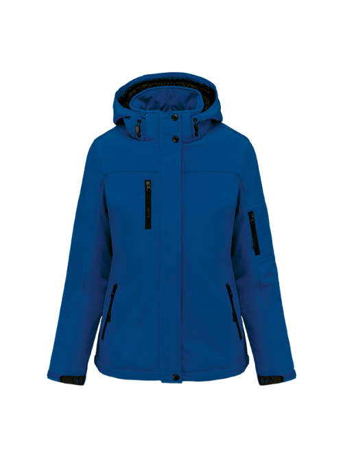 Parka Softshell acolchoada c/ capuz - Mulher