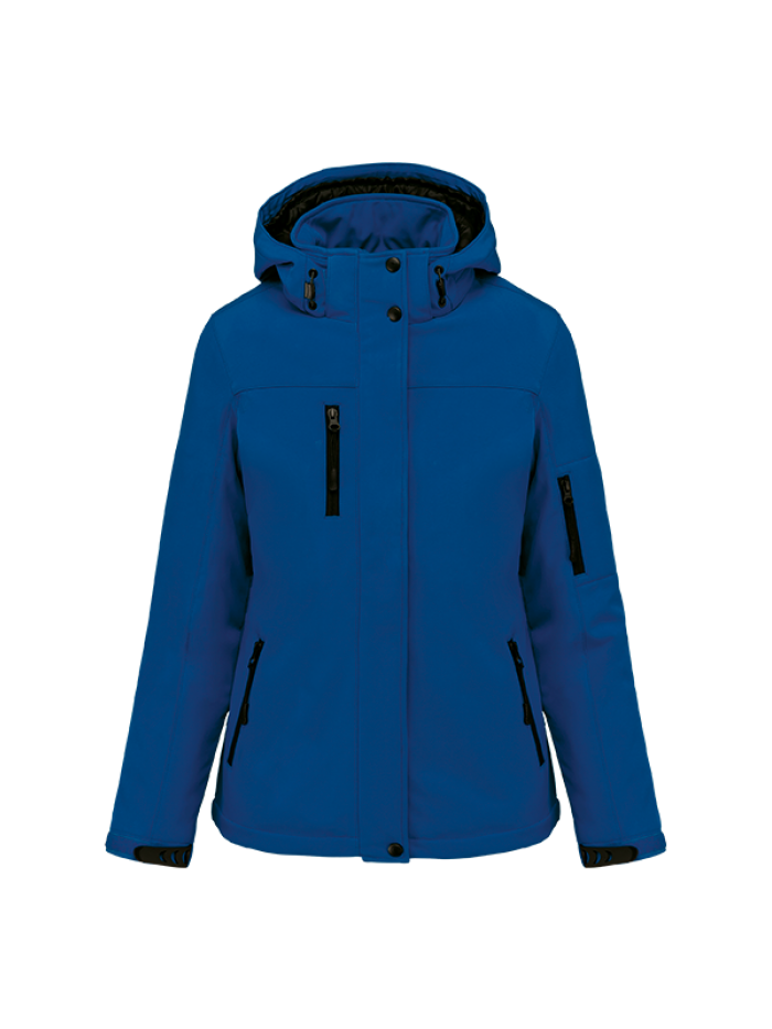Parka Softshell acolchoada c/ capuz - Mulher