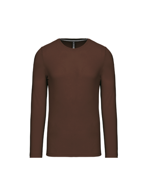 T-shirt manga comprida decote redondo